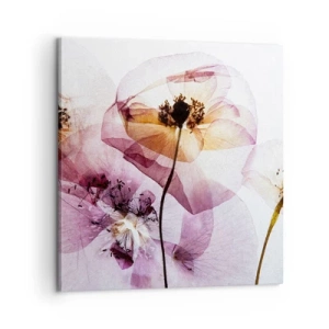 Impression sur toile - Image sur toile - Corps de fleurs transparente - 60x60 cm