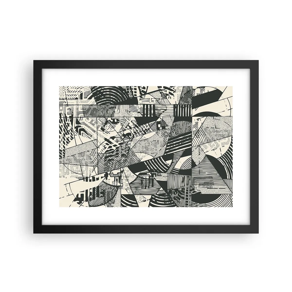 Affiche dans un cadre noir - Poster - Dynamique du modernisme - 40x30 cm