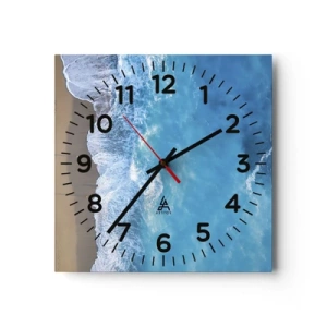 Horloge murale - Pendule murale - La force du bleu - 30x30 cm