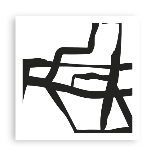 Affiche - Poster - Conception noir et blanc - 60x60 cm