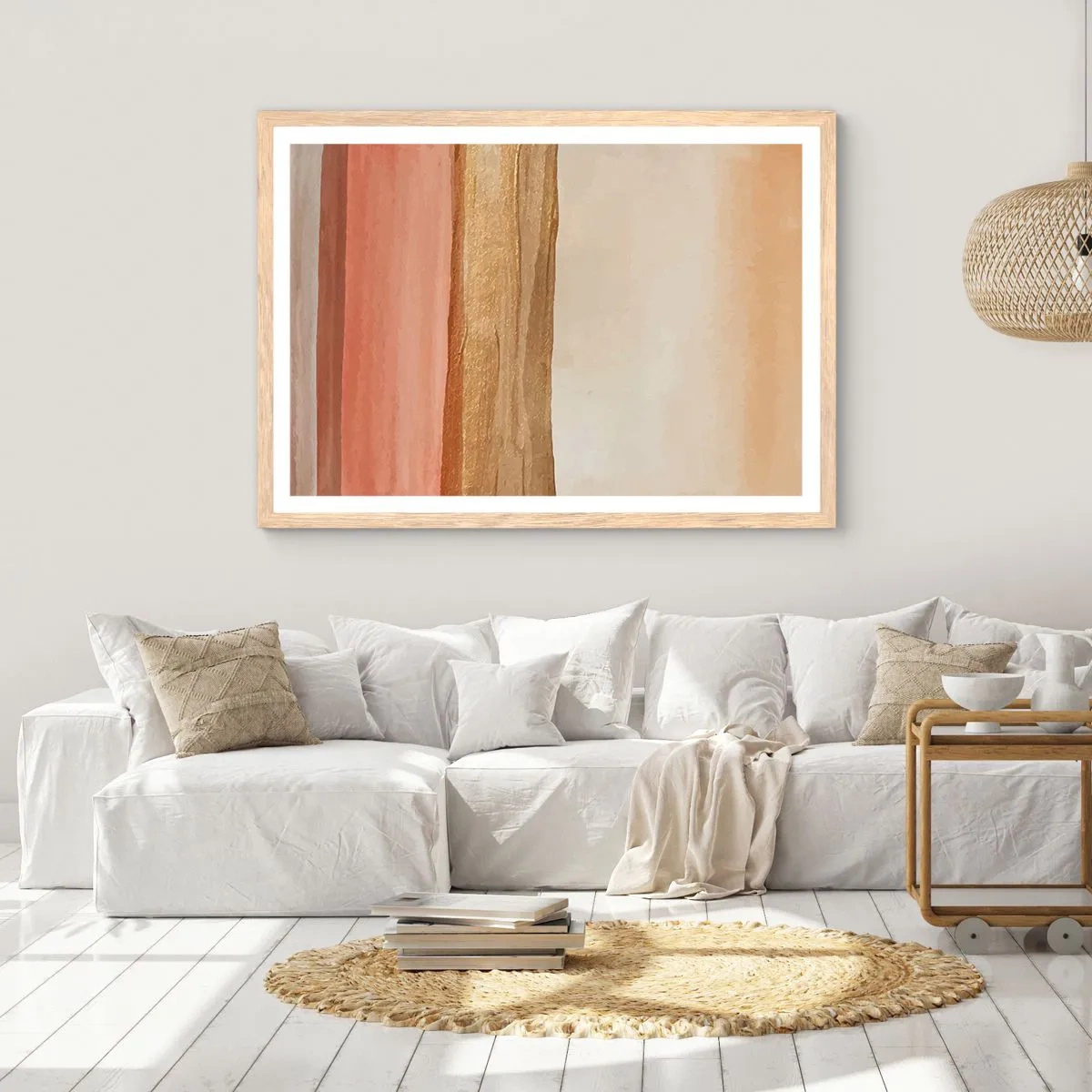 Affiche dans un chêne clair - Poster - Composition verticale - 50x40 cm