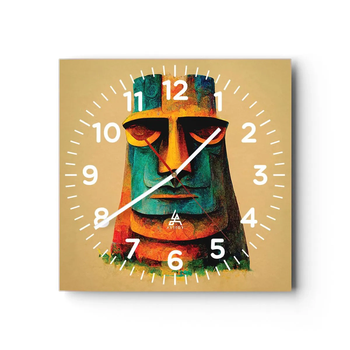 Horloge murale - Pendule murale - Statuesque et sympathique - 30x30 cm