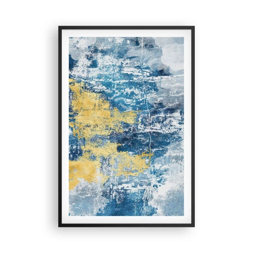 Affiche dans un cadre noir - Poster - Abstraction du temps - 61x91 cm