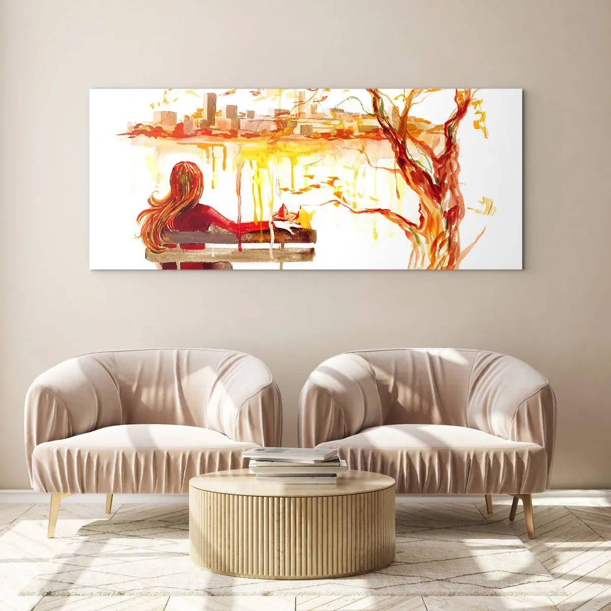 Impression sur verre - Image sur verre - Un moment de réflexion - 90x30 cm