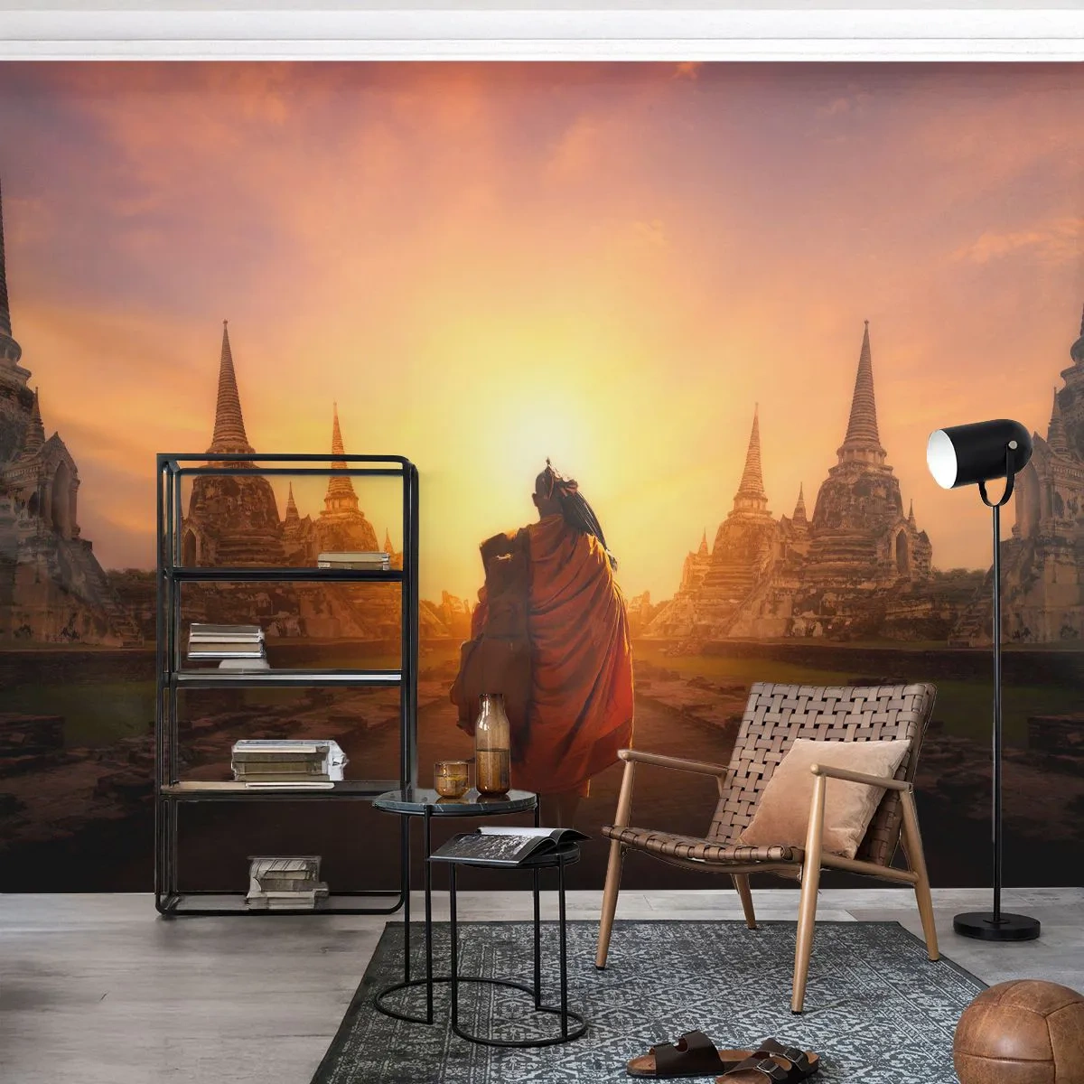 Papier Peint Photo Premium Sand - En paix pour l'éternité - Thaïlande, bouddhisme, Temple - 300x210 cm