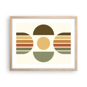 Affiche dans un chêne clair - Poster - Dans les coulaurs de la terre - 50x40 cm