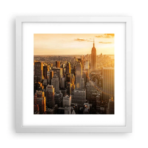 Affiche dans un cadre blanc - Poster - Grandir au soleil - 30x30 cm