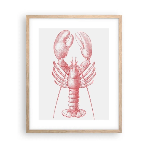 Affiche dans un chêne clair - Poster - Un homard digne d'Homère - 40x50 cm