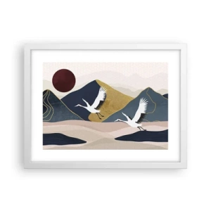 Affiche dans un cadre blanc - Poster - Encore une fois, la journée s'est ÉCOULÉE - 40x30 cm