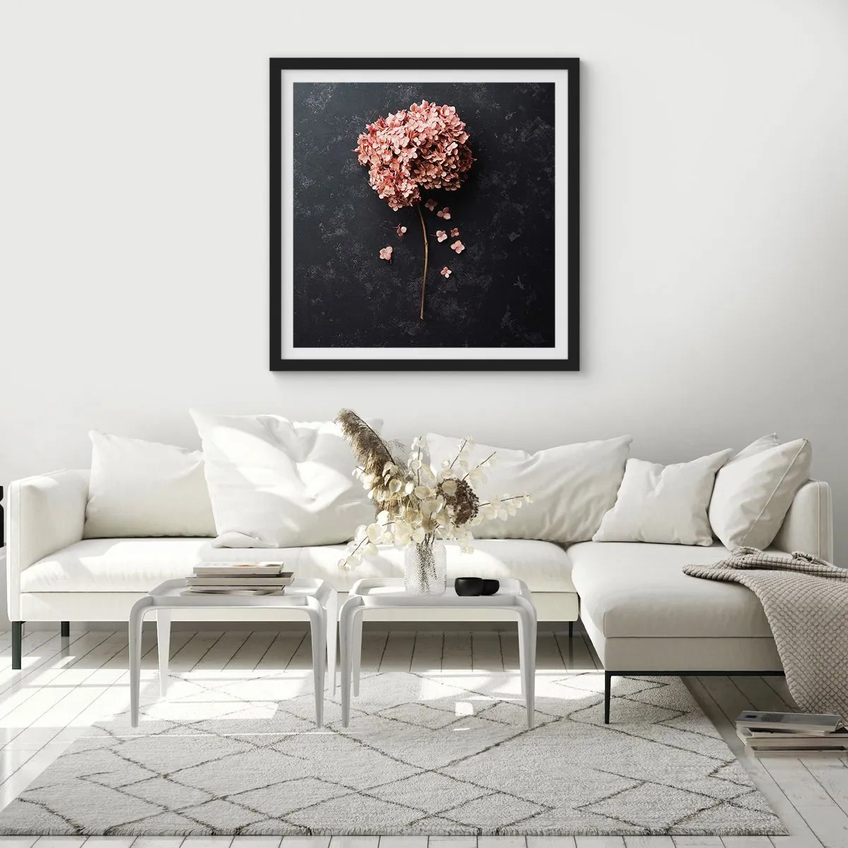 Affiche dans un cadre noir - Poster - Un signe vraiment romantique - 30x30 cm