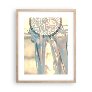 Affiche dans un chêne clair - Poster - Totem en dentelle - 40x50 cm