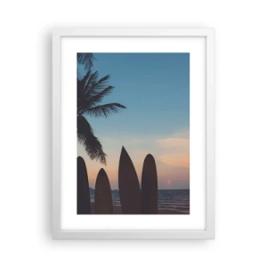 Affiche dans un cadre blanc - Poster - Demain sera amusant aussi - 30x40 cm