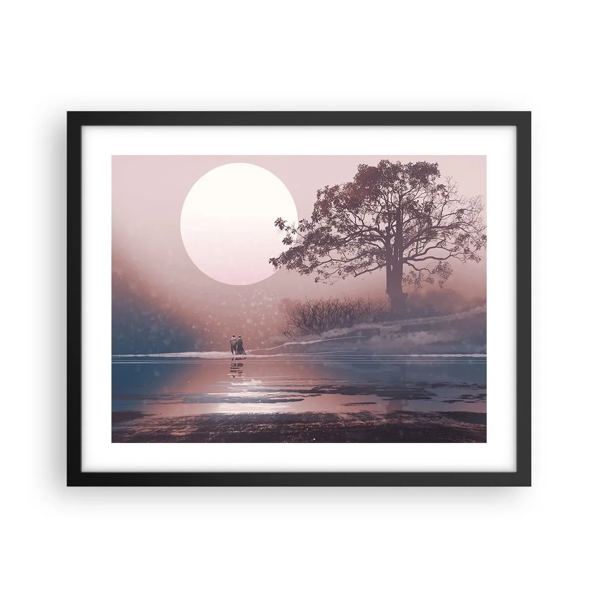 Affiche dans un cadre noir - Poster - Merveilles de la nuit - 50x40 cm