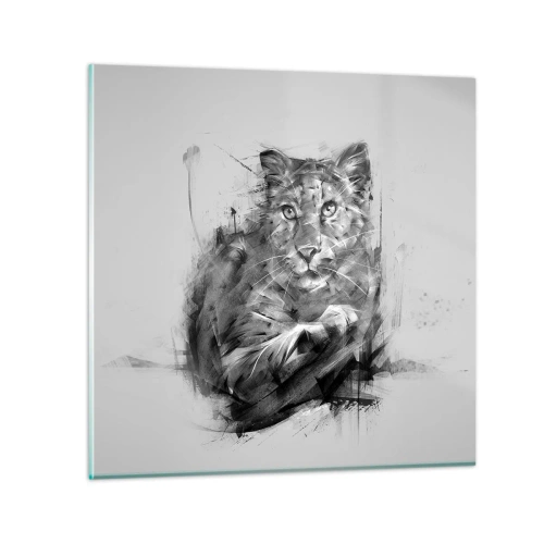 Impression sur verre - Image sur verre - Oui, j'écoute attentivement - 30x30 cm