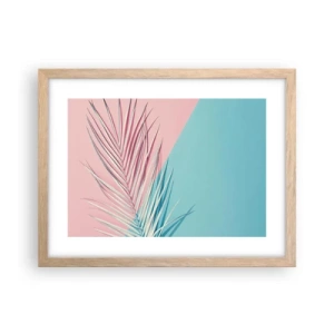 Affiche dans un chêne clair - Poster - Impression tropicale - 40x30 cm