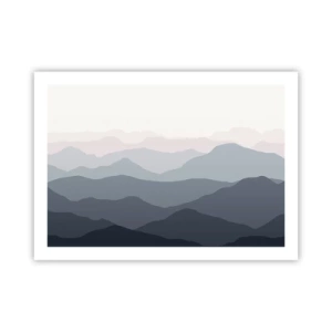 Affiche - Poster - Vagues de montagnes - 70x50 cm