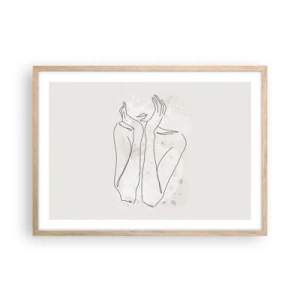 Affiche dans un chêne clair - Poster - Instant de rêve - 70x50 cm