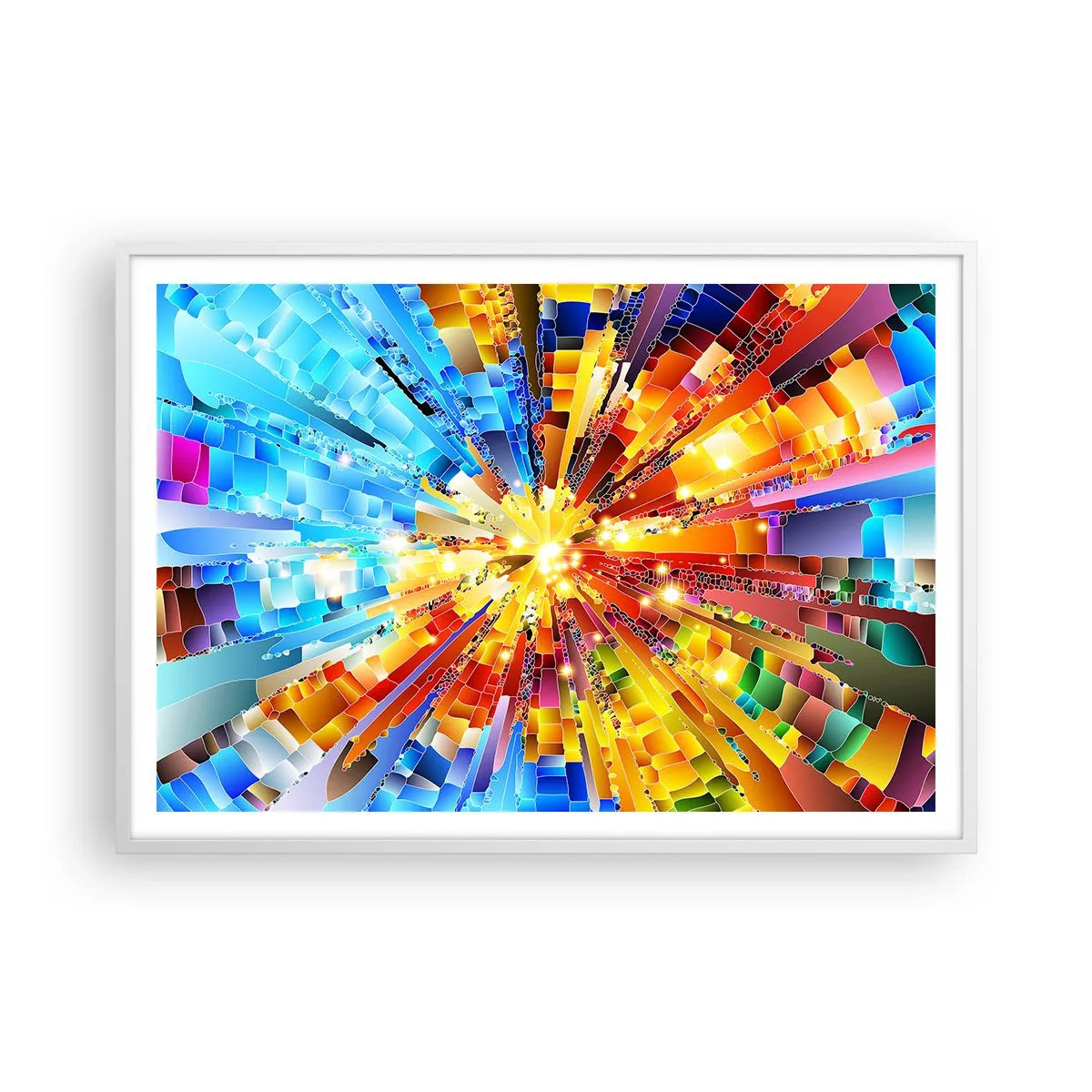 Affiche dans un cadre blanc - Poster - In medias res - 100x70 cm