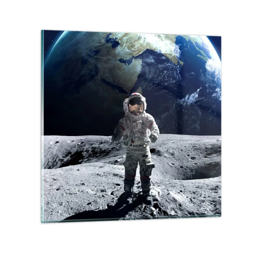 Impression sur verre - Image sur verre - Salutations de la lune - 70x70 cm