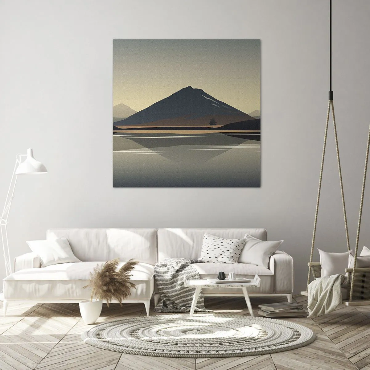 Impression sur toile - Image sur toile - Reflet de miroir - 60x60 cm