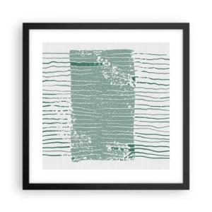 Affiche dans un cadre noir - Poster - Abstraction de la mer - 40x40 cm