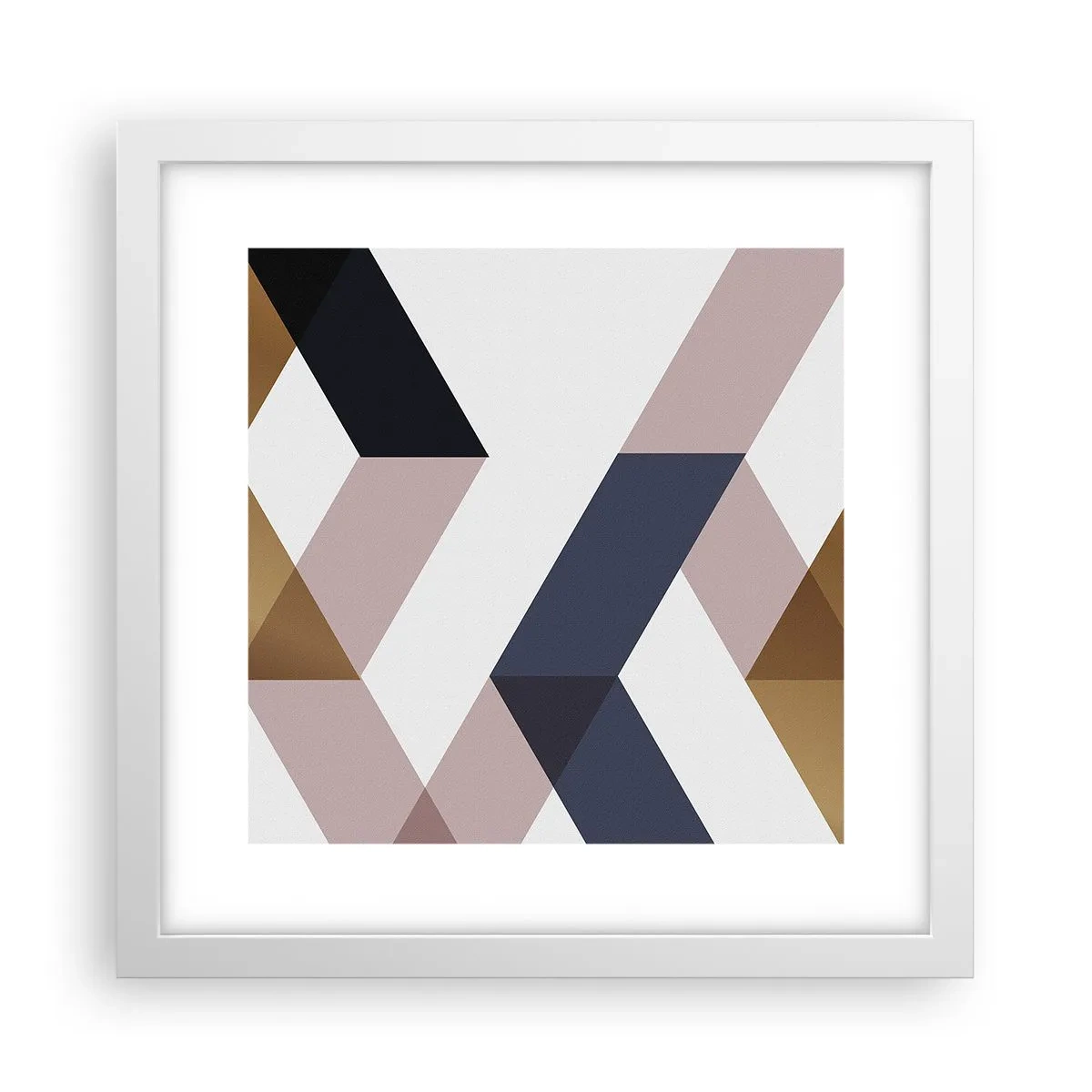 Affiche dans un cadre blanc - Poster - Plats et angles - 30x30 cm