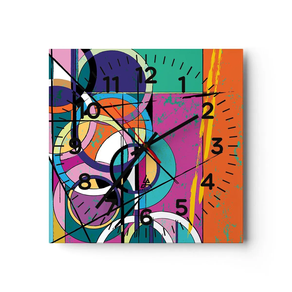 Horloge murale - Pendule murale - Roues sur roues - 40x40 cm