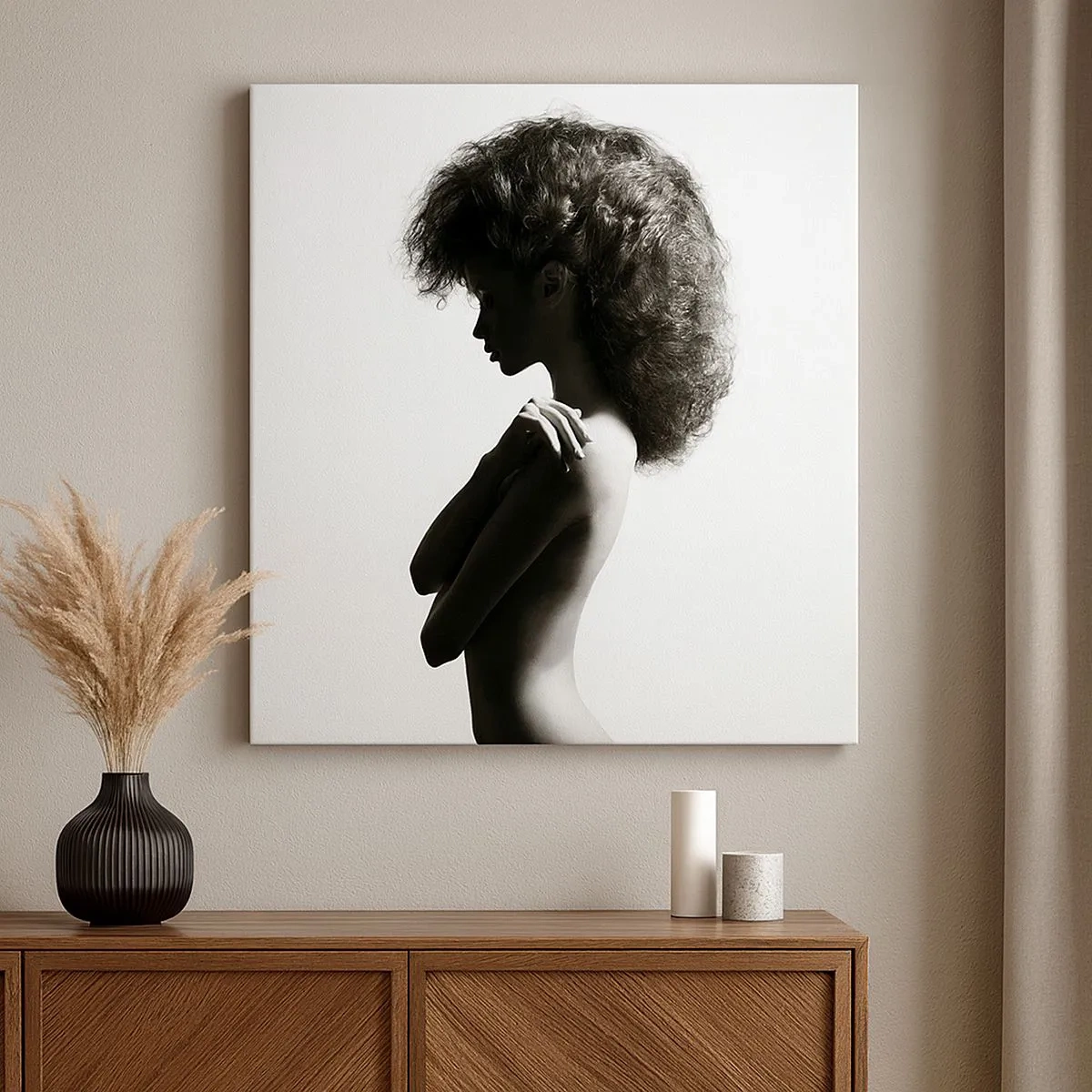 Impression sur toile - Image sur toile - Comme une fleur au bout d'une fine tige - 30x30 cm