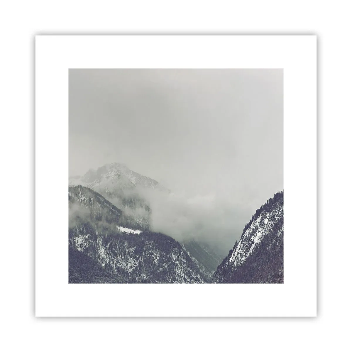 Affiche - Poster - Vallée brumeuse - 30x30 cm