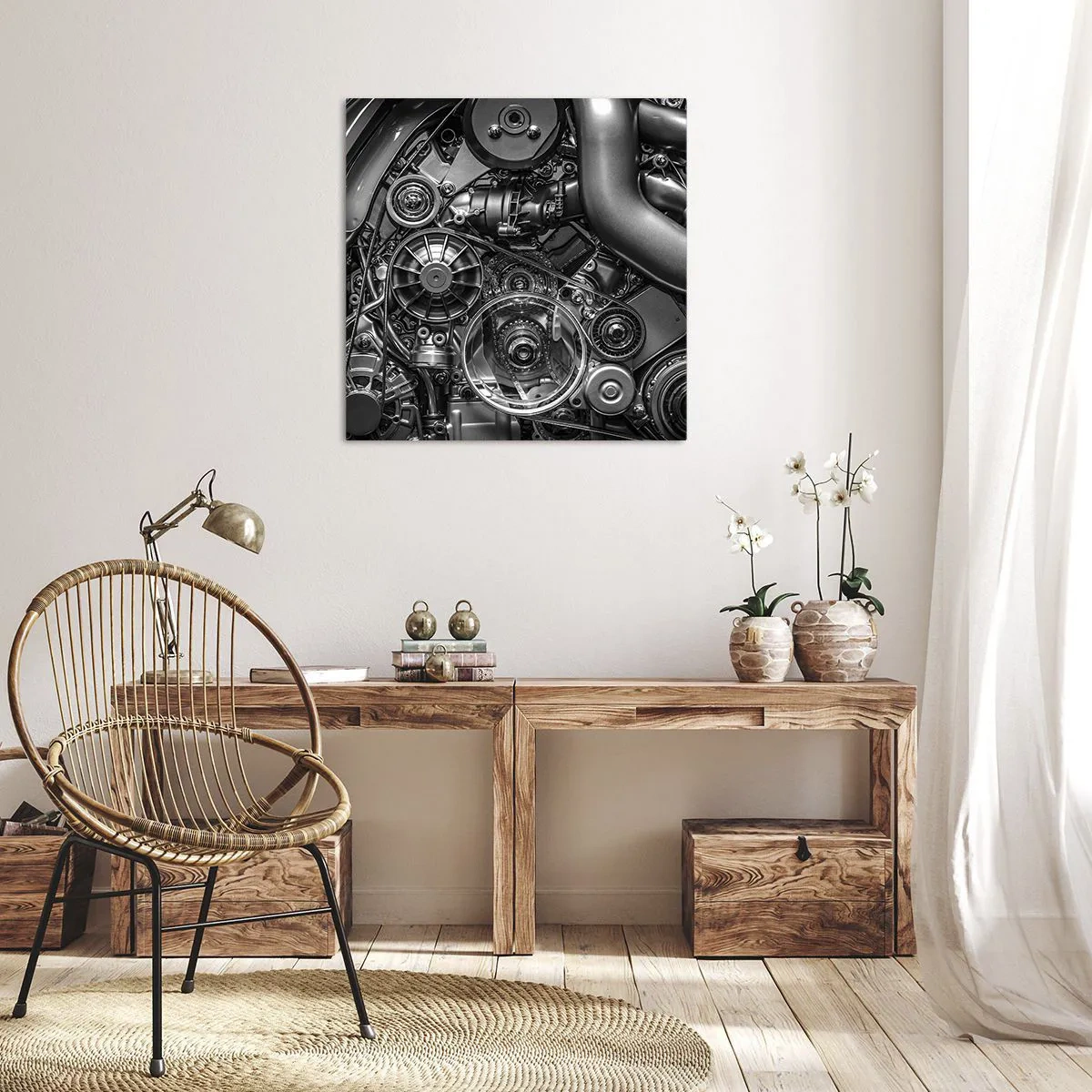 Impression sur toile - Image sur toile - Poésie mécanique - 30x30 cm