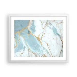 Affiche dans un cadre blanc - Poster - Richesse en pierre - 50x40 cm