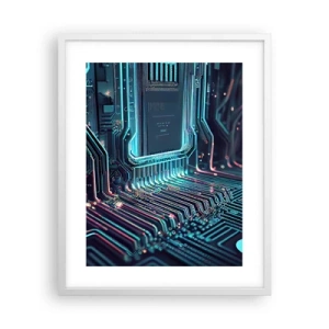 Affiche dans un cadre blanc - Poster - Je pense comme ça… - 40x50 cm