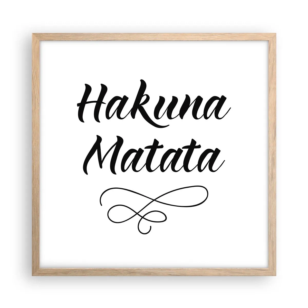 Affiche dans un chêne clair - Poster - Le meilleur conseil - 50x50 cm