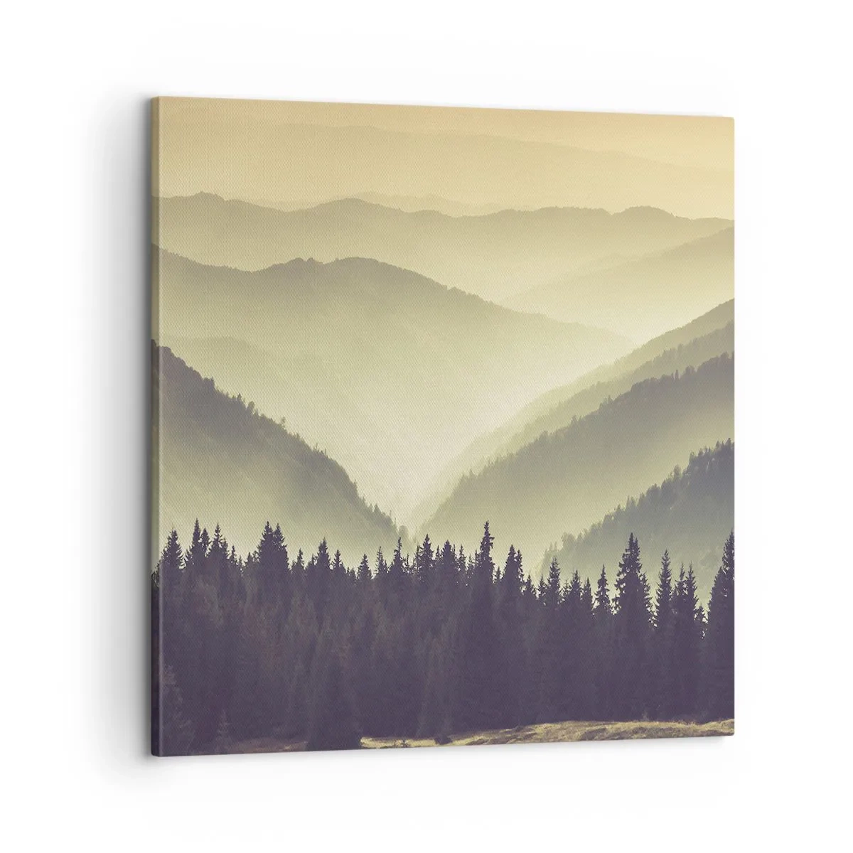 Impression sur toile - Image sur toile - Derrière les sept montagnes… - 60x60 cm