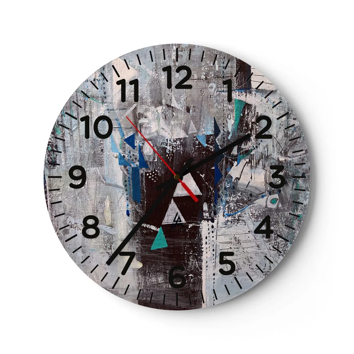 Horloge murale - Pendule murale - Ordre prioritaire des triangles - 30x30 cm