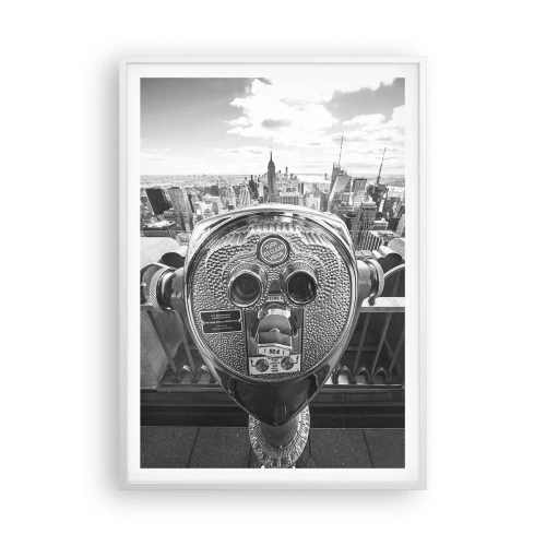 Affiche dans un cadre blanc - Poster - Ville sur les villes - 70x100 cm