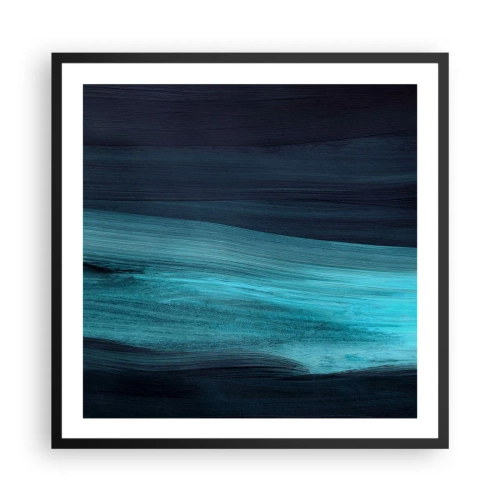 Affiche dans un cadre noir - Poster - Suivez le courant - 60x60 cm