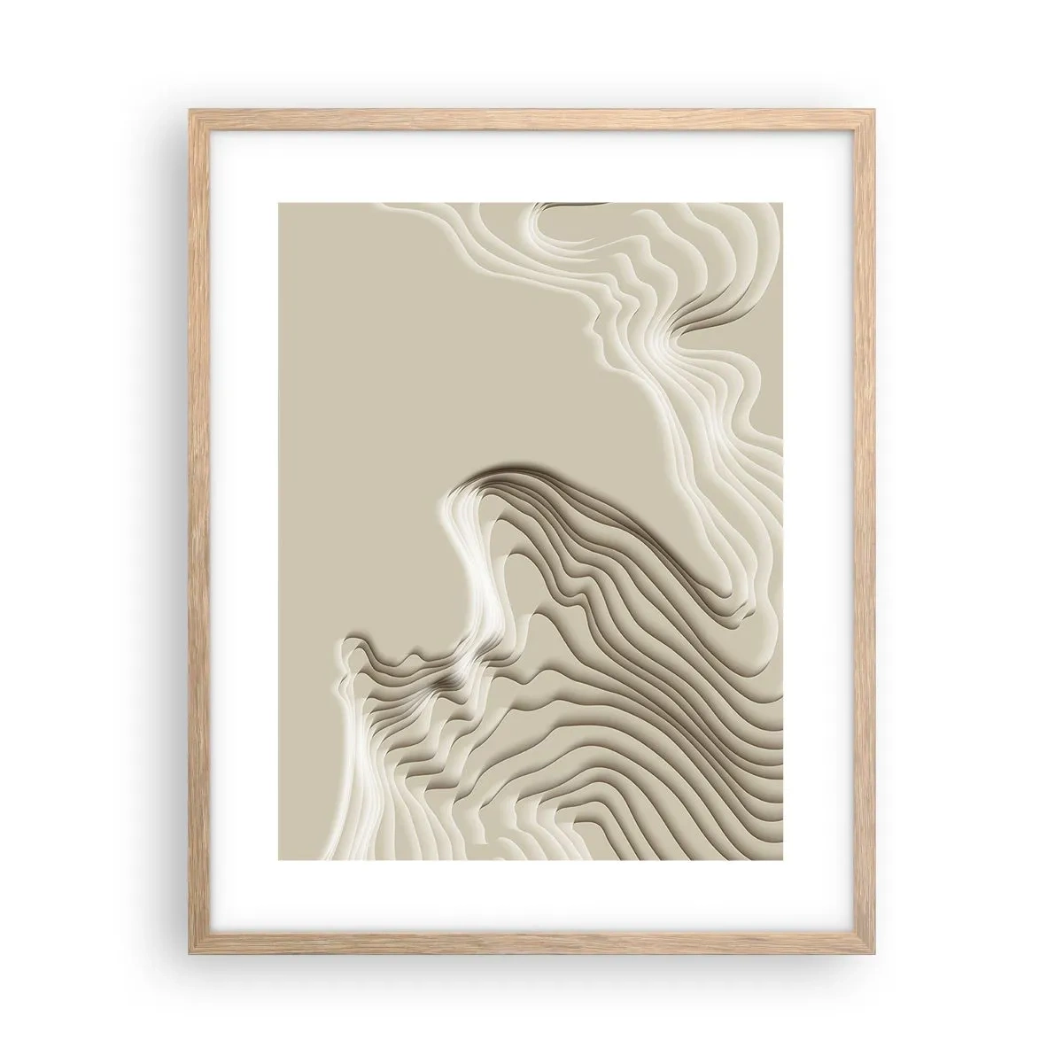 Affiche dans un chêne clair - Poster - Topographie artistique - 40x50 cm