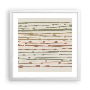 Affiche dans un cadre blanc - Poster - Notation musicale des couleurs - 40x40 cm