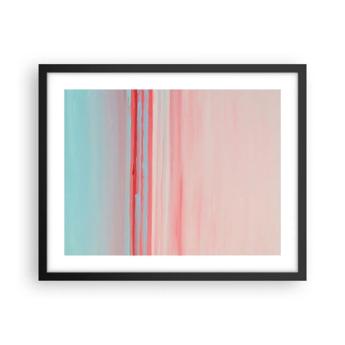 Affiche dans un cadre noir - Poster - Abstraction à l'aube - 50x40 cm