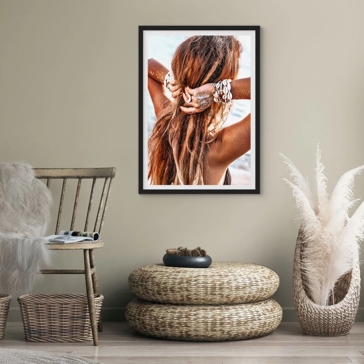 Affiche dans un cadre noir - Poster - La soeur de l'eau et du soleil - 70x100 cm