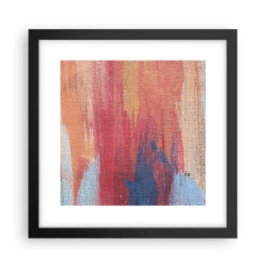 Affiche dans un cadre noir - Poster - Ecoulement de l'arc-en ciel - 30x30 cm