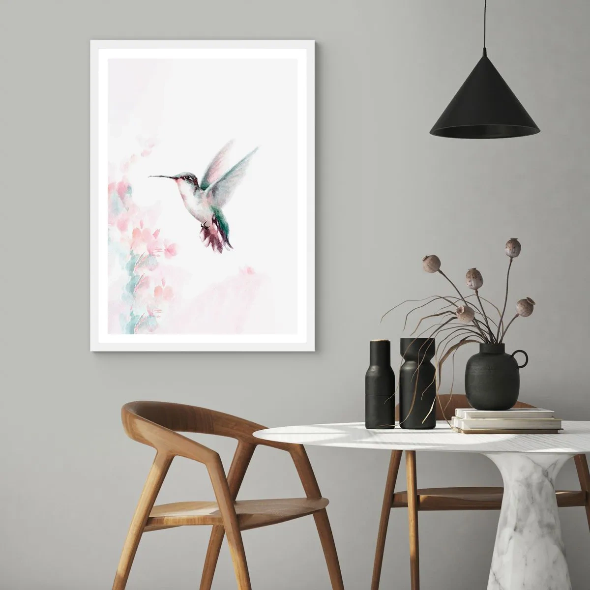 Affiche dans un cadre blanc - Poster - Immortalisé dans un battement - 70x100 cm