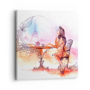 Impression sur toile - Image sur toile - Le chic parisien - 30x30 cm