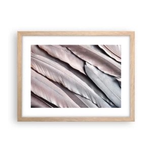 Affiche dans un chêne clair - Poster - En argent rose - 40x30 cm