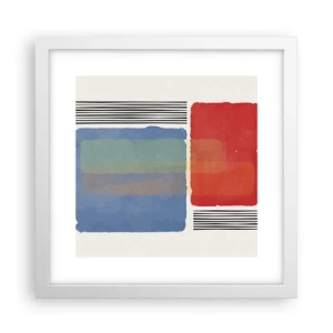Affiche dans un cadre blanc - Poster - Esprit et lettre de la géométrie - 30x30 cm