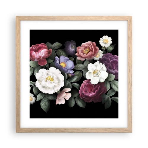 Affiche dans un chêne clair - Poster - D'un jardin anglais - 40x40 cm