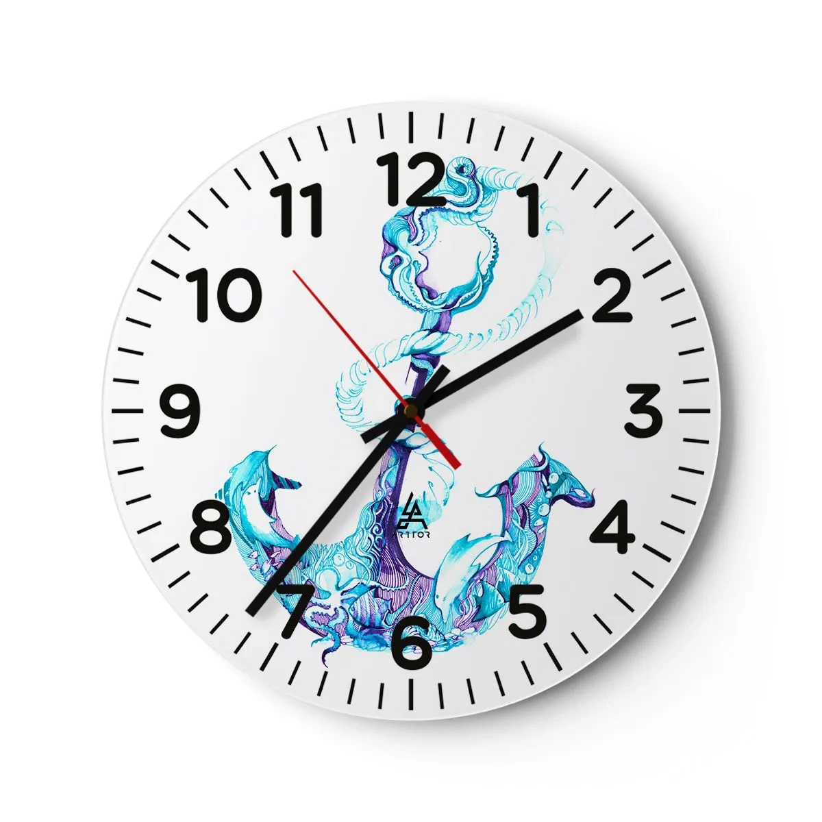 Horloge murale - Pendule murale - Le confident des secrets de la mer - 30x30 cm