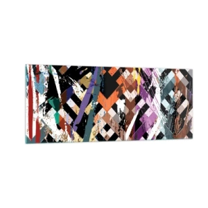 Impression sur verre - Image sur verre - Se mettre au carré - 100x40 cm