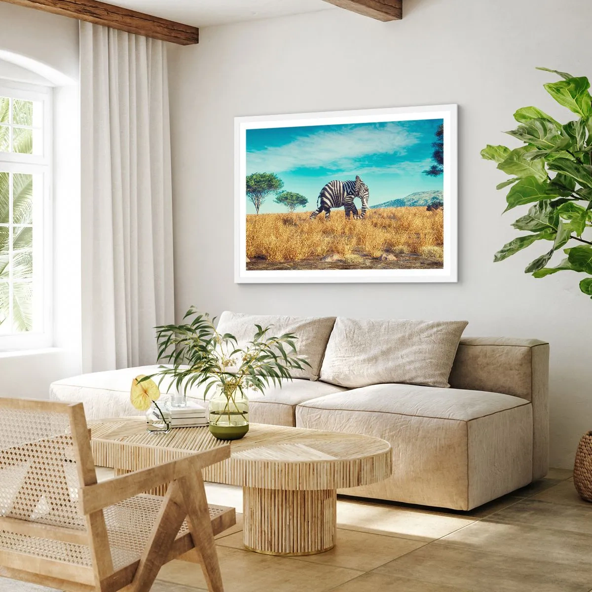 Affiche dans un cadre blanc - Poster - Le gris n'est déjà plus à la mode - 100x70 cm